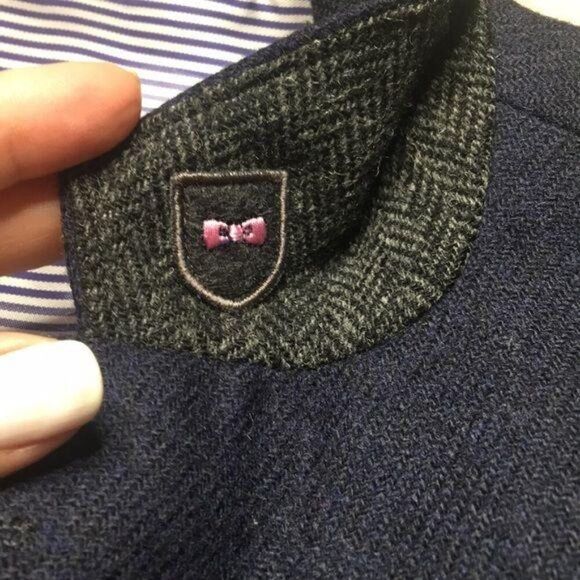 Eden Park Mens Navy Wool Blazer With Suede Elbow Patches Three-Button Front Mult - Picture 14 of 16